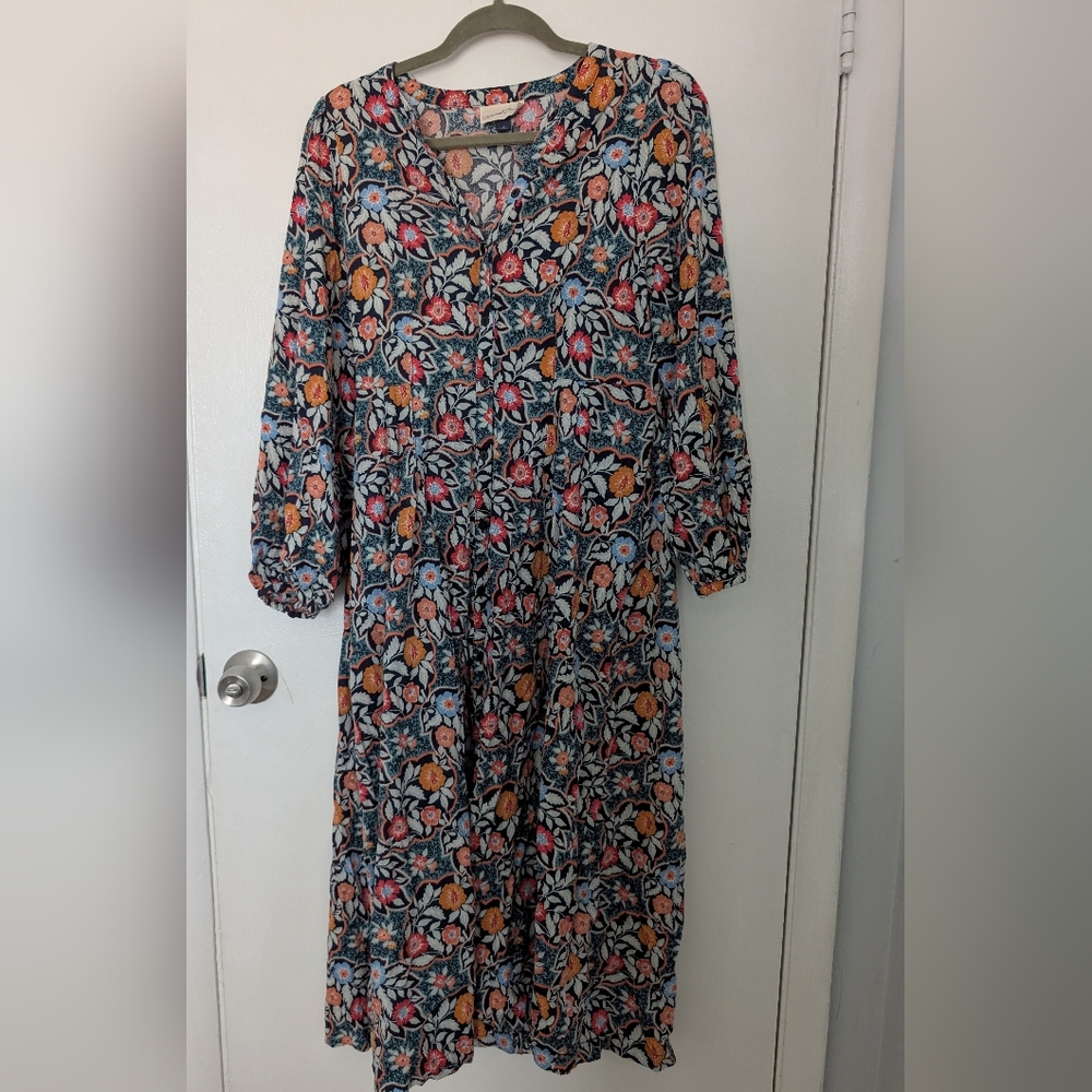 Floral Midi Shirt Dress